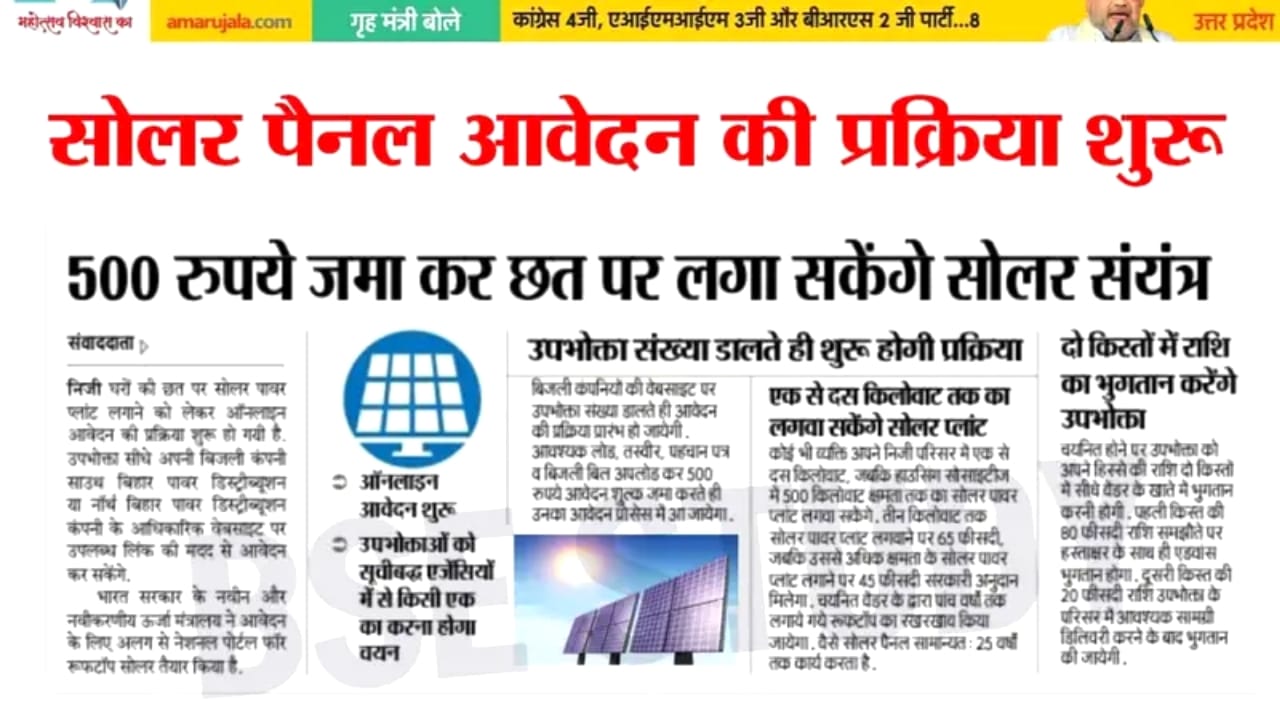 Free Solar Panel Yojana 2025